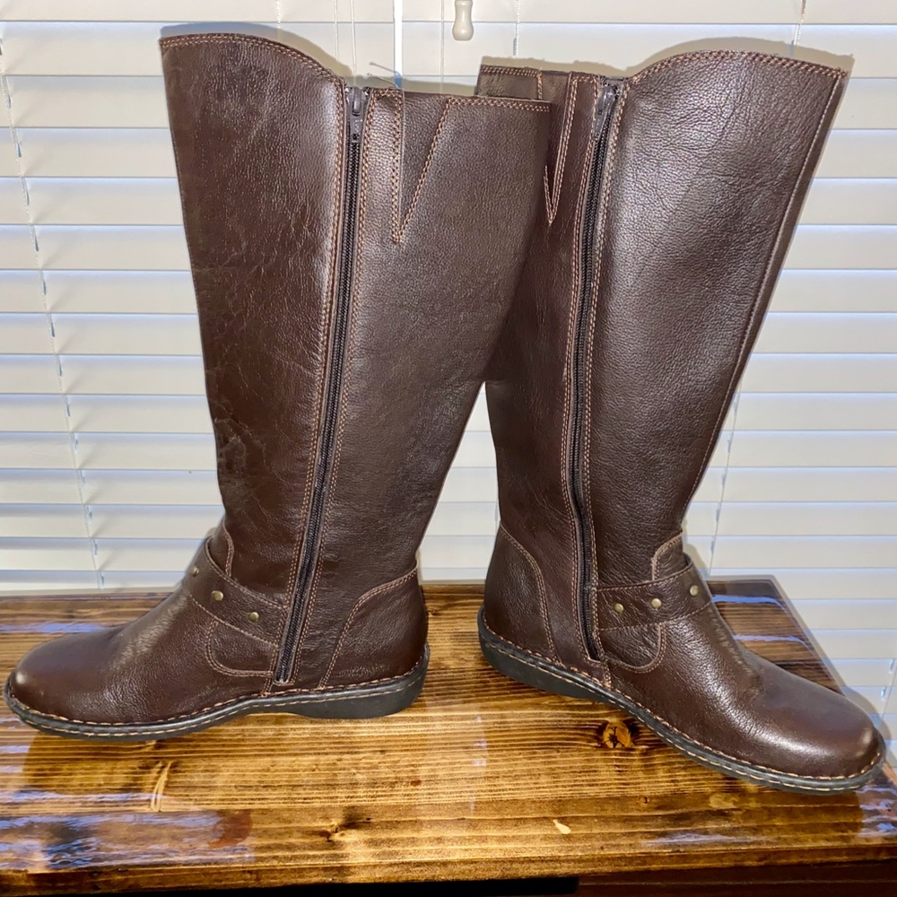 b.o.c. Oliver Wide Calf Riding Leather Boots